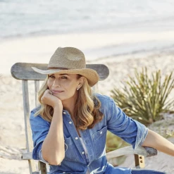 Canopy Bay By Deborah Hutton - Hat - Bedarra - Natural W Tan Trim