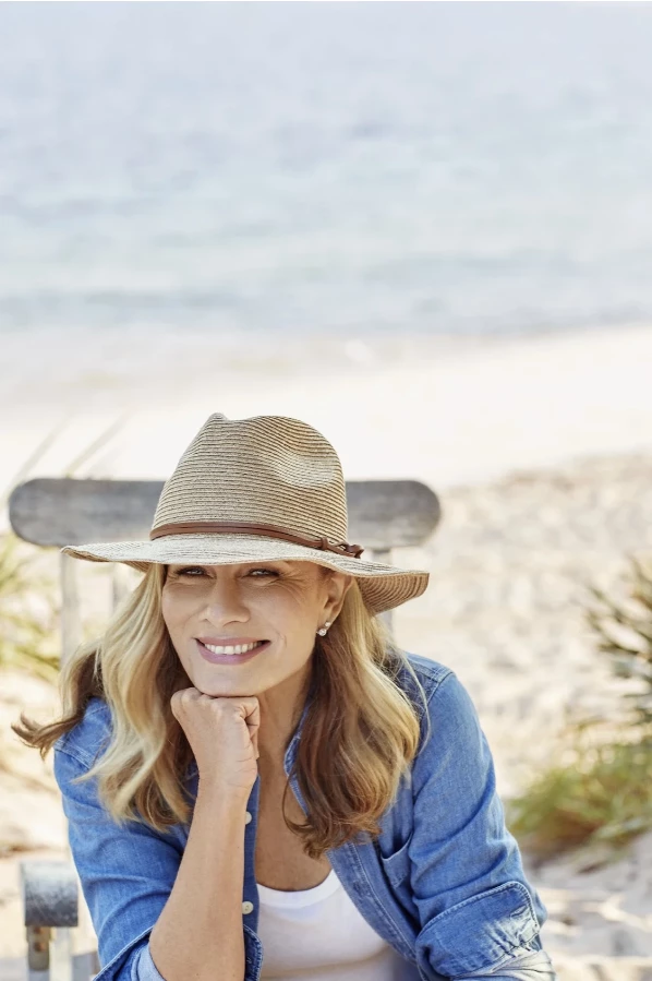 Canopy Bay By Deborah Hutton - Hat - Bedarra - Natural W Tan Trim 4 Canopy Bay By Deborah Hutton - Hat - Bedarra - Natural W Tan Trim