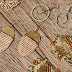 Tea Lily Eb & Ive - Jungle Earring Brass 2470501 11 Tea Lily Eb & Ive - Jungle Earring Brass 2470501