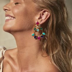 Tea Lily Eb & Ive - Lustre Luxe Earring Turquise Flamingo 2471502