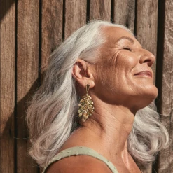 Tea Lily Eb & Ive - Villager Fern Earring Lime 2469702