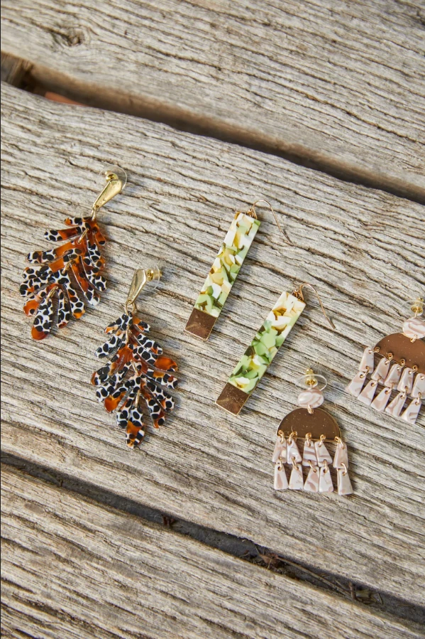 Tea Lily Eb & Ive - Villager Fern Earring Tan 2469703 4 Tea Lily Eb & Ive - Villager Fern Earring Tan 2469703