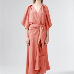 Ginger & Smart - Blush Wrap Dress - Sunset Pink
