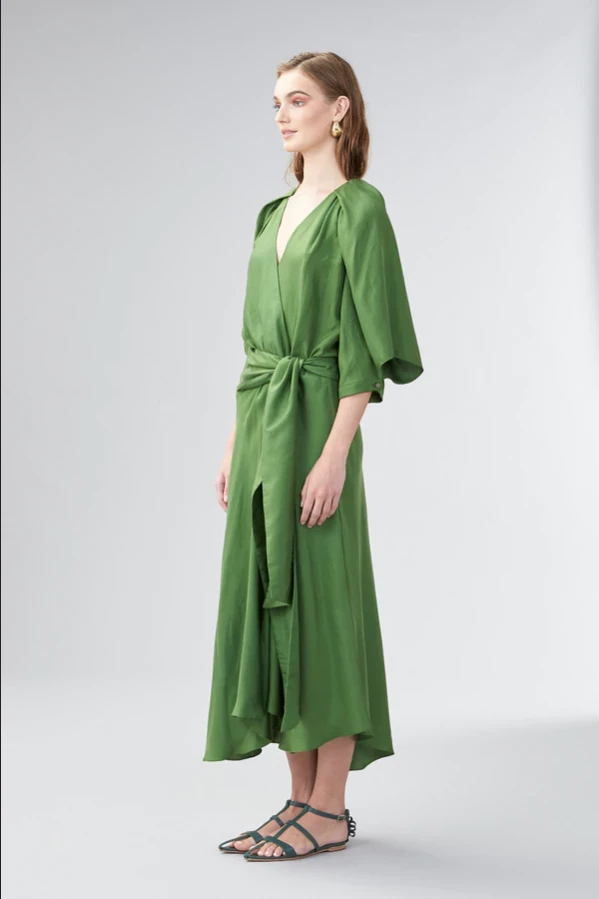 Ginger & Smart - Easel Wrap Dress - Fern 4 Ginger & Smart - Easel Wrap Dress - Fern