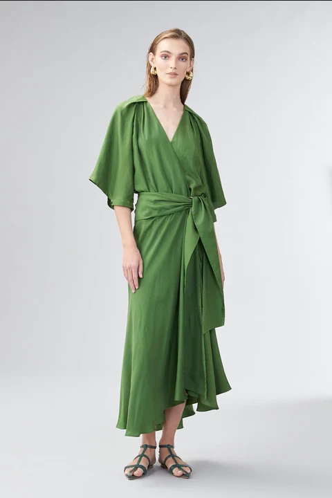Ginger & Smart - Easel Wrap Dress - Fern 7 Ginger & Smart - Easel Wrap Dress - Fern
