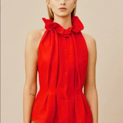 Ginger & Smart - Infinite Galaxies Top - Poppy Red