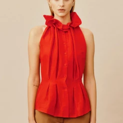 Ginger & Smart - Infinite Galaxies Top - Poppy Red