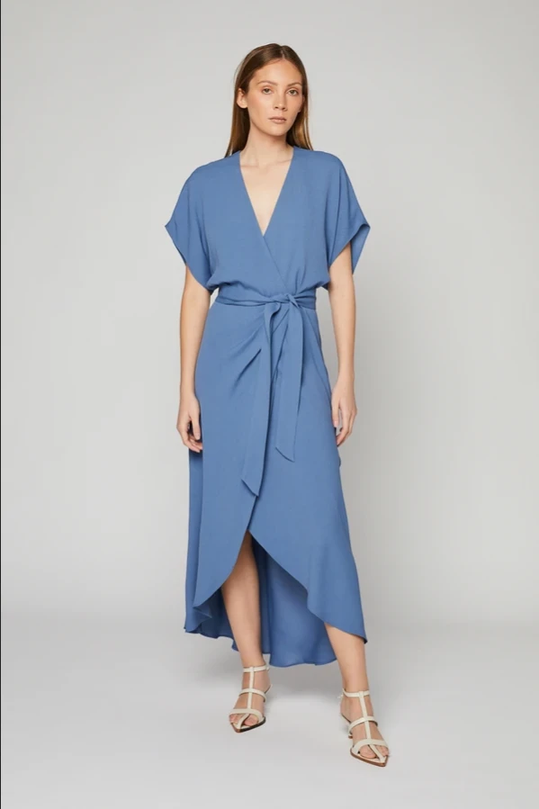 SALE - Ginger & Smart - New Moon Wrap Dress - Heritage Blue 8 SALE - Ginger & Smart - New Moon Wrap Dress - Heritage Blue