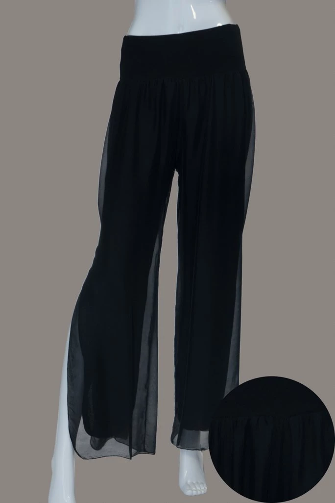 Imagine - Black Silk Gia Pant With Split 10IM2184 Imagine Fashion Linen & Silk 5 Imagine - Black Silk Gia Pant With Split 10IM2184 Imagine Fashion Linen & Silk