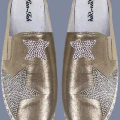 The Italian Closet SALE - Lav-ish - Star Slide - Champagne Gold Shoe