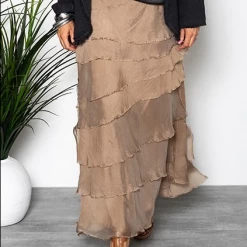 Imagine Fashion Linen & Silk Imagine - Desert Fifi Flapper Silk Skirt 10IM2272