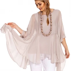 Imagine Fashion Linen & Silk Imagine - Zinnia Roxy Top Silk 10IM2821