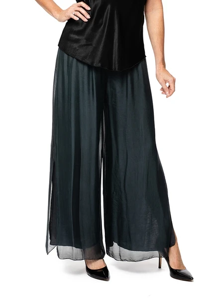 Imagine - Granite Silk Gia Pant With Split 10IM2184G Imagine Fashion Linen & Silk 3 Imagine - Granite Silk Gia Pant With Split 10IM2184G Imagine Fashion Linen & Silk