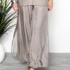 Imagine - Mocha Cappuccino Silk Gia Pant With Split 10IM2184M Imagine Fashion Linen & Silk