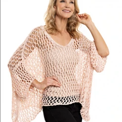 Imagine Fashion Linen & Silk Imagine - Pink Blush Marketa Top 83IM1185