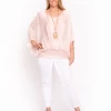 Imagine - Pink Blush Marcella Sequin Silk Top 10IM3014