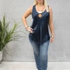 Imagine - Navy Toyah Singlet 56IM21302N