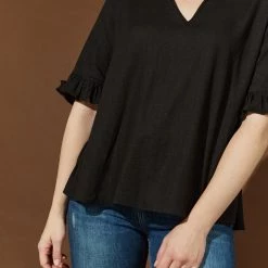 Isle Of Mine - Honour Frill Shirt - Black