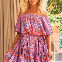 Jaase - Butterfly Fields Print Georgie Mini Dress