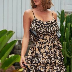 Jaase - Gold Valley Print Carlotta Mini Dress