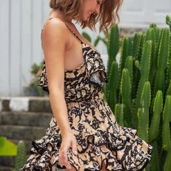 Jaase - Gold Valley Print Carlotta Mini Dress