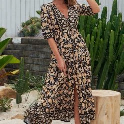 Jaase - Gold Valley Print Tessa Maxi Dress