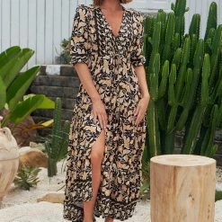 Jaase - Gold Valley Print Tessa Maxi Dress