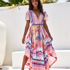 Jaase - Lunar Print Taurus Maxi Dress 13 Jaase - Lunar Print Taurus Maxi Dress