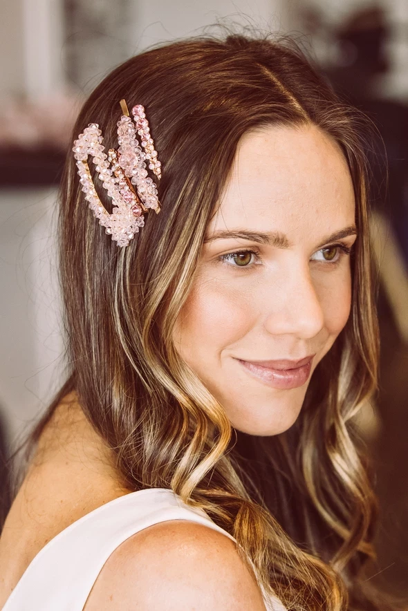 Morgan & Taylor - Pale Pink Jaelle Hair Clip Set MC004 3 Morgan & Taylor - Pale Pink Jaelle Hair Clip Set MC004