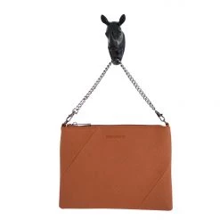 Kesa + Konc - Zalia Plain Clutch Bag - Black Or Tan