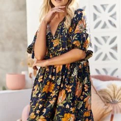 Jaase - California Poppy Print Jarvis Mini Dress