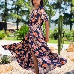 Jaase - Winter Rose Print Tessa Maxi Dress