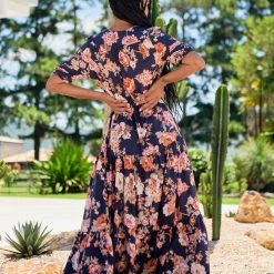 Jaase - Winter Rose Print Tessa Maxi Dress