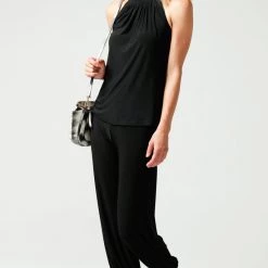 Sacha Drake High Neck Top - Black