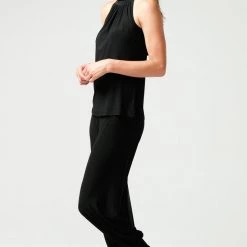 Sacha Drake High Neck Top - Black