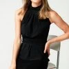 Sacha Drake High Neck Top - Black