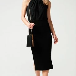 Sacha Drake High Neck Top - Black