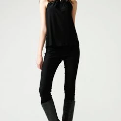 Sacha Drake High Neck Top - Black