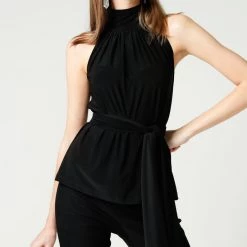Sacha Drake High Neck Top - Black