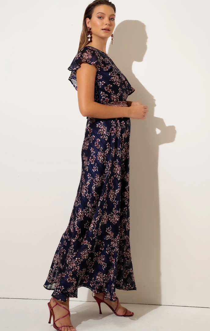 Sacha Drake - Midnight Chateau Maxi Dress - Navy Lurex Flower 6 Sacha Drake - Midnight Chateau Maxi Dress - Navy Lurex Flower