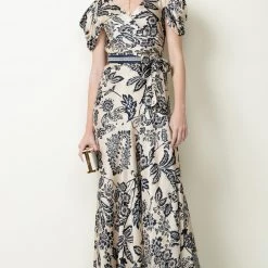 Sacha Drake - Mist On The River Maxi Wrap - Porcelain Floral