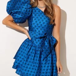 Sacha Drake - Pavillions Of The Mind Dress - Blue Spot Taffe