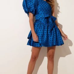 Sacha Drake - Pavillions Of The Mind Dress - Blue Spot Taffe