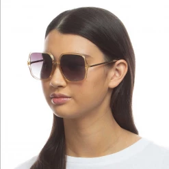 Le Specs Sunglasses - Hey Hunni Alt Fit - Sand Accessories Sunglasses