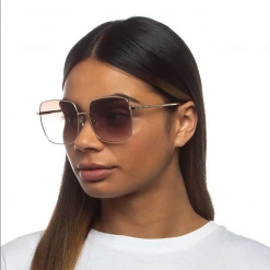 Accessories Sunglasses Le Specs Sunglasses - The Cherished - Gold Tan Grad 2202463