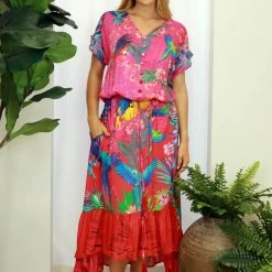 SALE - Lula Life - Izzy Hi Lo Dress - Melon