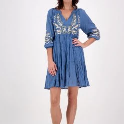 Lula Soul - Sami Dress - Blue Slate