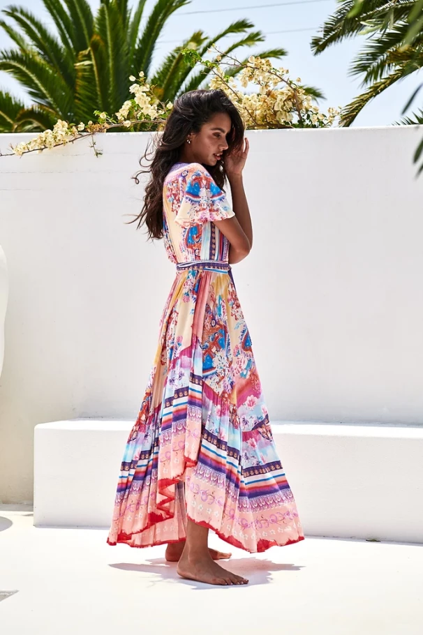 Jaase - Lunar Print Taurus Maxi Dress 7 Jaase - Lunar Print Taurus Maxi Dress