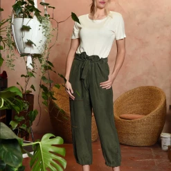 Maud Dainty MA Dainty - CARRY - Pant - Olive DTY03368