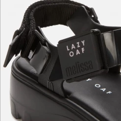 Melissa - Kick Off Sandal + Lazy Oaf - Black/Pink